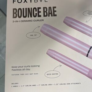 FoxyBae Bounce Bae 3-in-1 Ceramic Curler - Pink